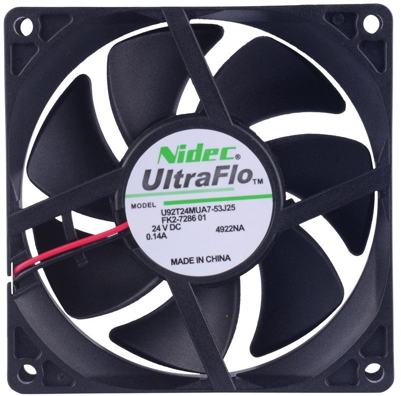 Nidec U92T24MUA7-53 U92T24MUA7-53J25 24V 0.14A 3wires cooling fan Nidec U92T24MUA7-53 U92T24MUA7-53J25 24V 0.14A 3wires cooling fan